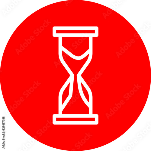 Update Line White Circle Red Icon Design