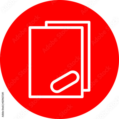 Copy Free Line White Circle Red Icon Design