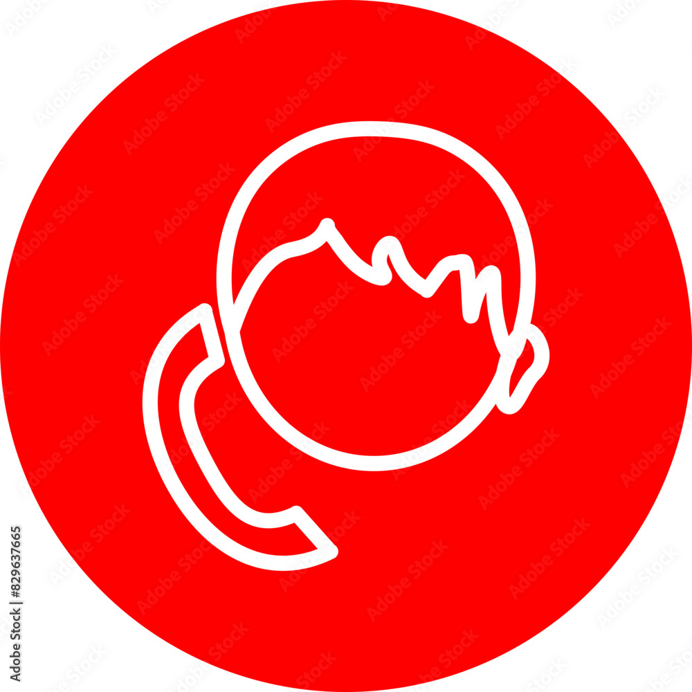 Call Center Line White Circle Red Icon Design Call Center Line White Circle Red Icon Design