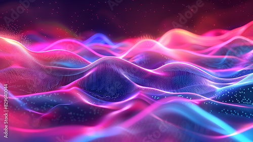 Big Neon Wave Background