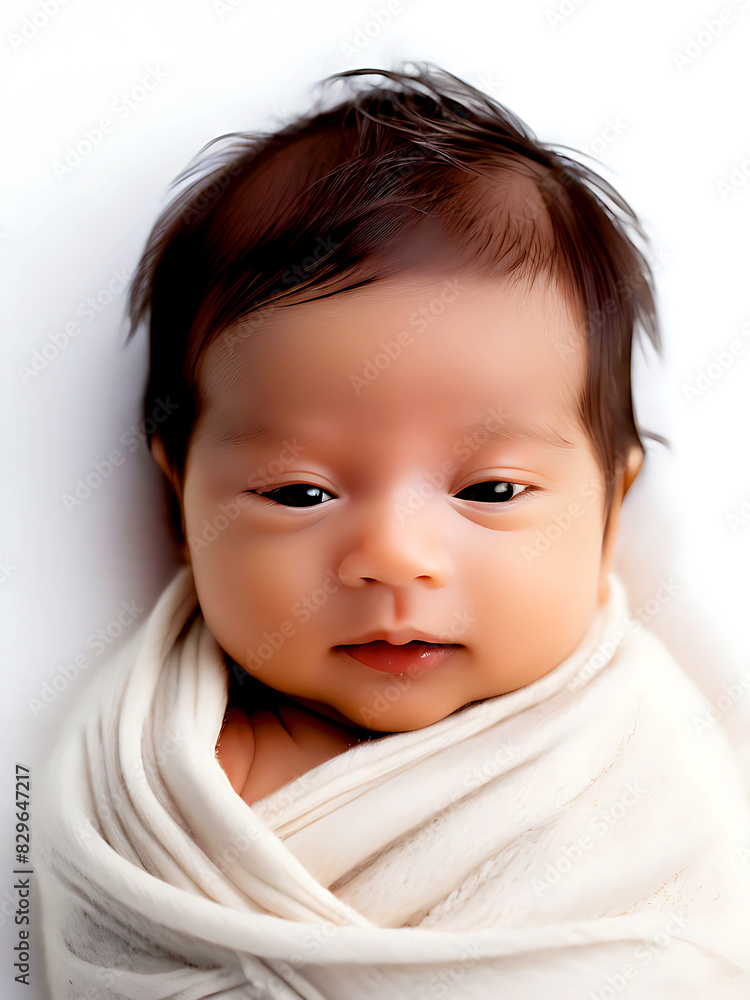 Cute little African ,American , Asian infant Cute little African ,American , Asian infant