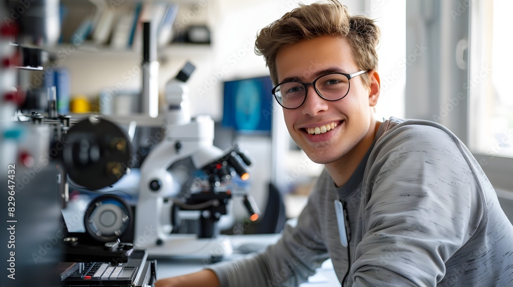 Focused Young Biological Engineer Conducting Scientific Experiment in Modern Laboratory Focused Young Biological Engineer Conducting Scientific Experiment in Modern Laboratory