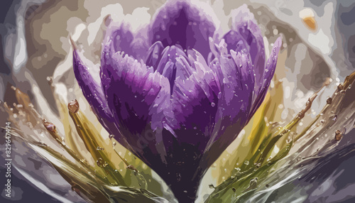 Lila Blumen. Vektor.