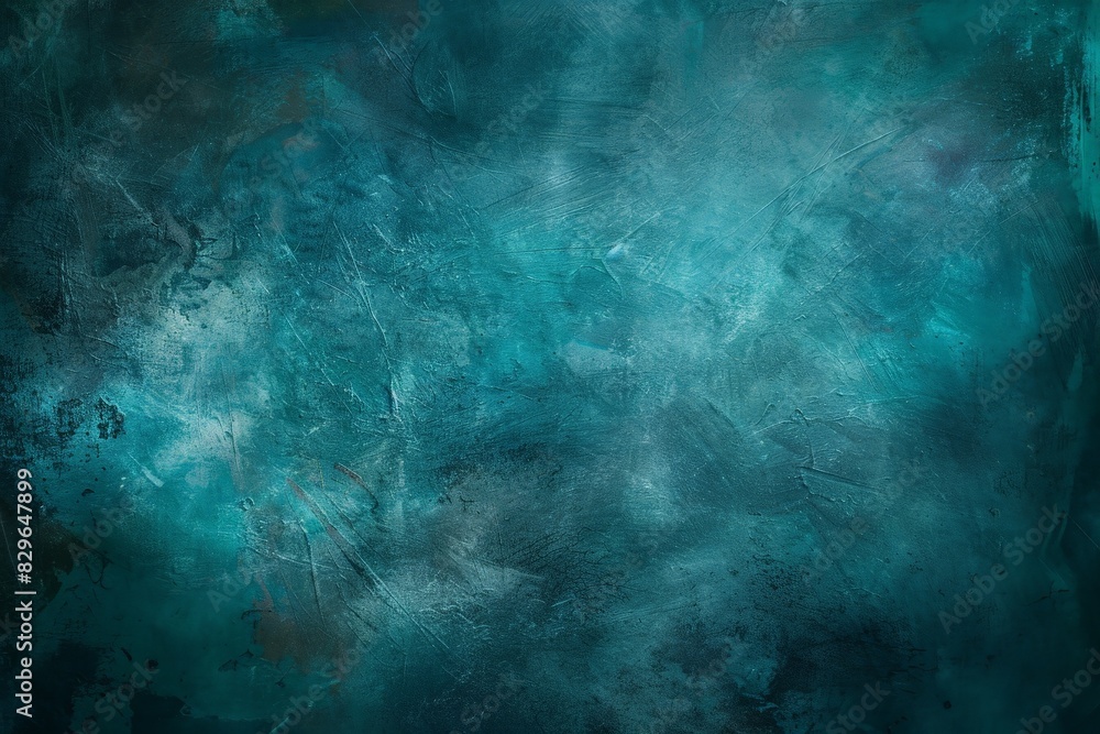 Obraz premium Indigo-Teal gradient background grainy noise texture. Beautiful simple AI generated image in 4K, unique.