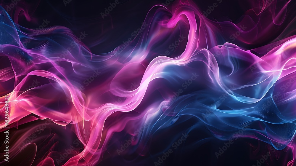 Obraz premium Abstract background of blue and purple smoke.