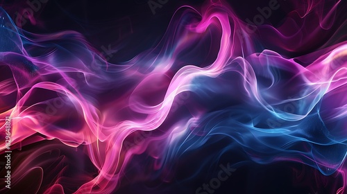 Abstract background of blue and purple smoke.
