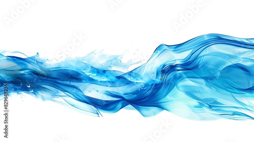 Blue abstract wave. photo