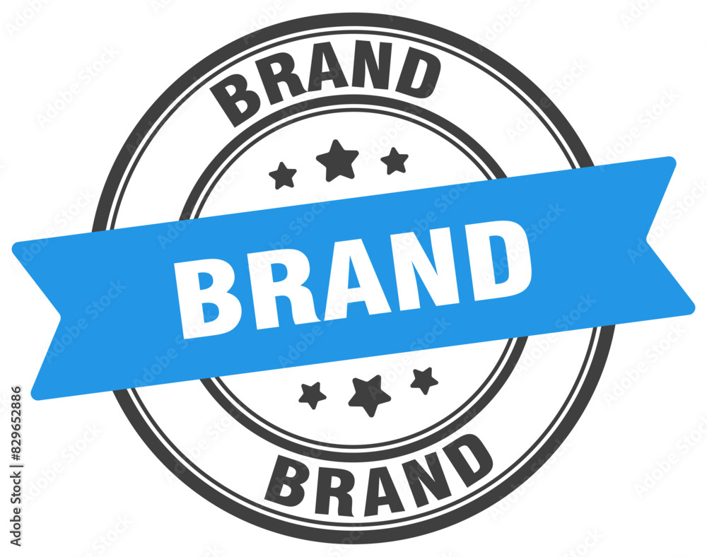 Fototapeta premium brand stamp. brand label on transparent background. round sign