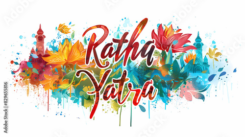 colorful splashes, ratha yatra photo