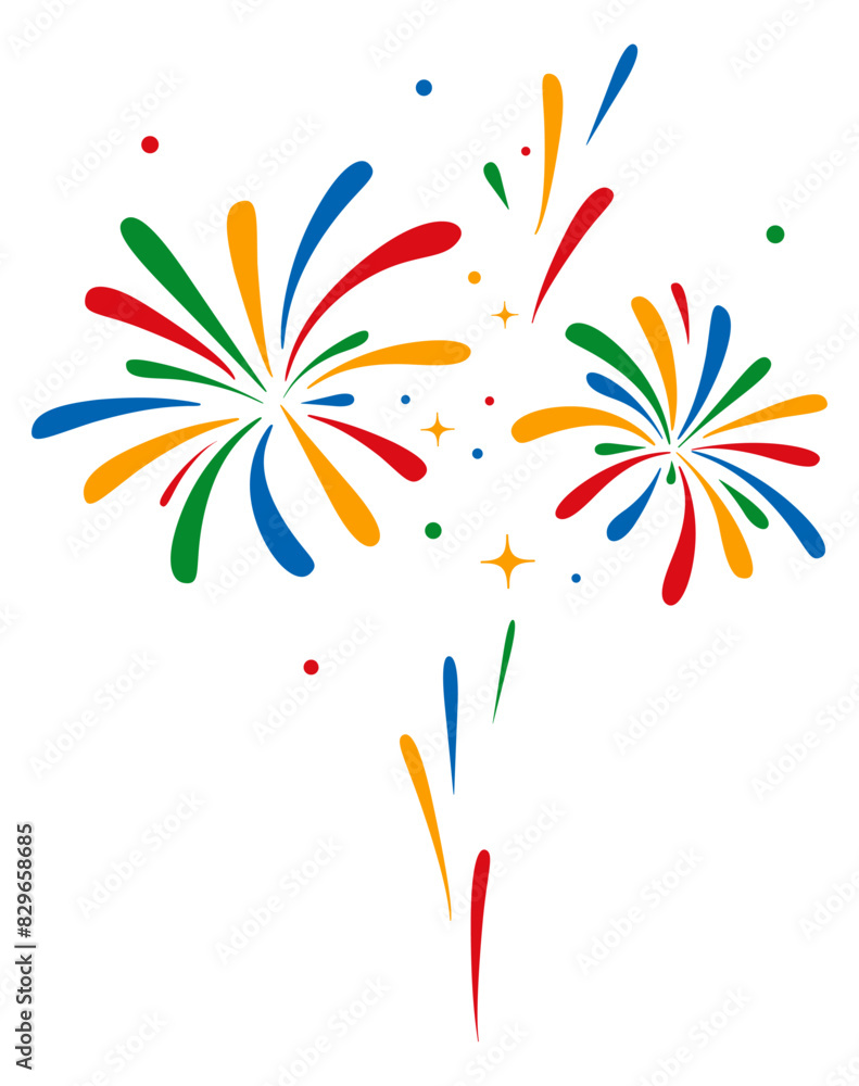 FEU D'ARTIFICE COLORÉ