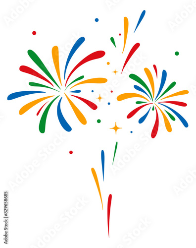 Obraz na płótnie FEU D'ARTIFICE COLORÉ w salonie