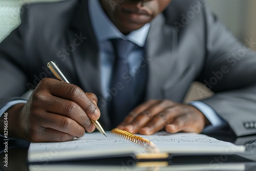 Person writing notebook pen pencil photo