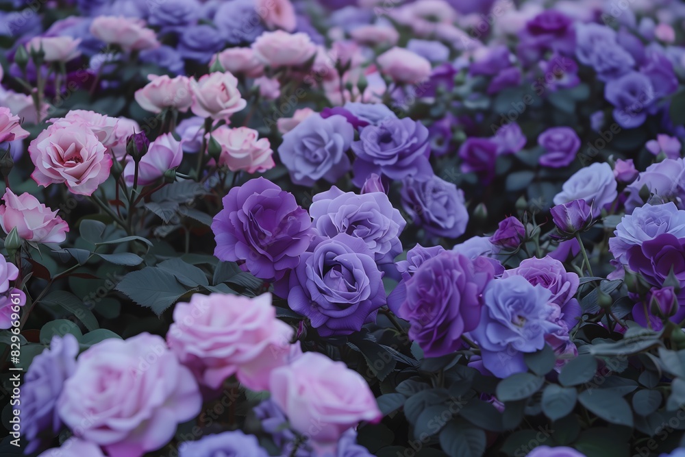 Beautiful purple and pink roses Beautiful purple and pink roses