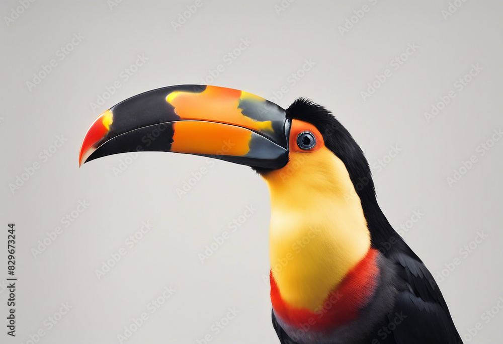 Naklejka premium Toucans, isolated white background 