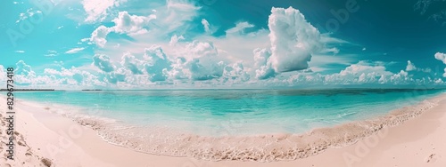  Maldives Island Paradise - Pristine White Sands, Serene Turquoise Waves, Picturesque Blue Skies, Idyllic Summer Escape, Luxury Tropical Retreat, 4K Wallpaper