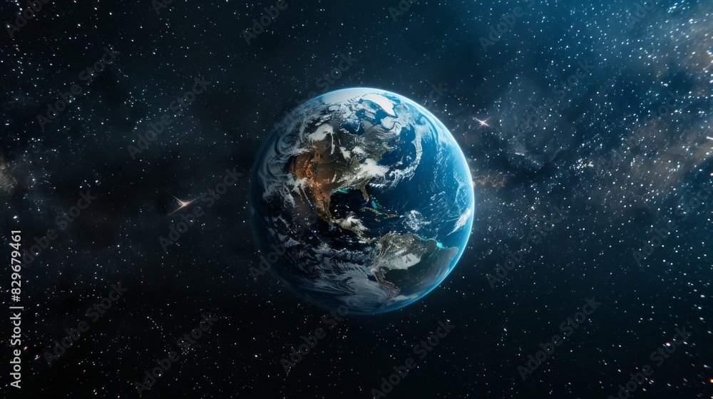 Fototapeta premium Celestial Dance: A Glimpse of Earths Majesty