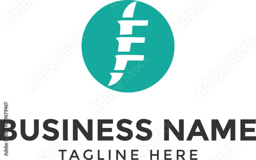 letter E and spine logo, letter E and backbone logo sign vector, spine logo, letter E with spine illustration vector icon