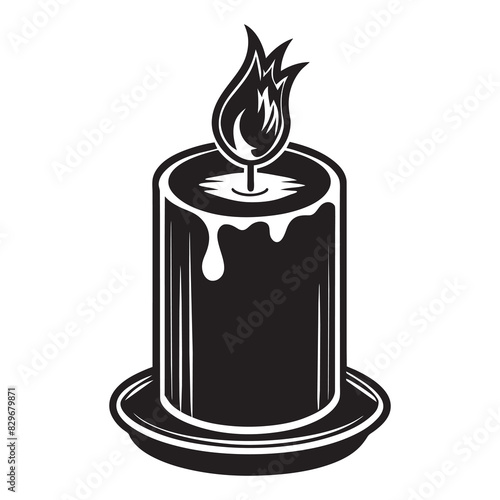  candle vector illustration isolated white background