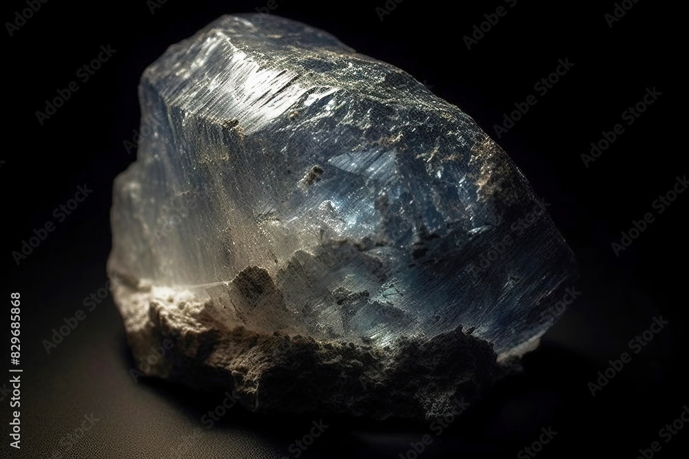 Sellaite is rare precious natural stone on black background. AI generated. Header banner mockup with space. Sellaite is rare precious natural stone on black background. AI generated. Header banner mockup with space.