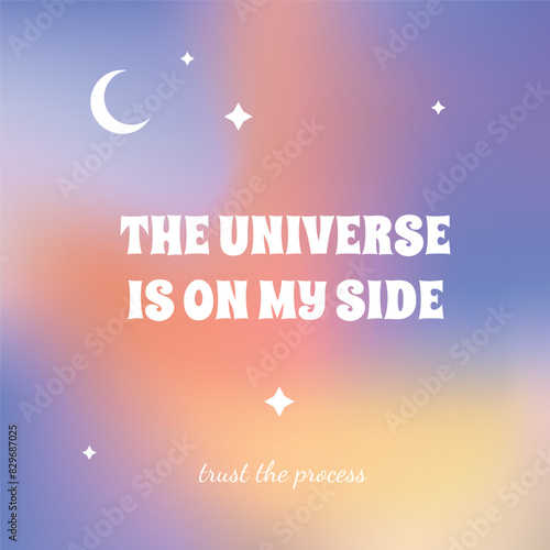Spiritual positive mind inspirational motivational quotes about calming, self love, good enough life , meditation , psychology, yoga, energy concept. Sunset sky banner, templates for social media
