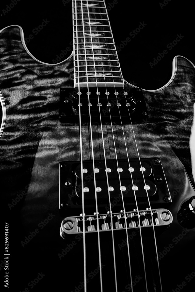 Fototapeta premium Electric guitar on the dark background 