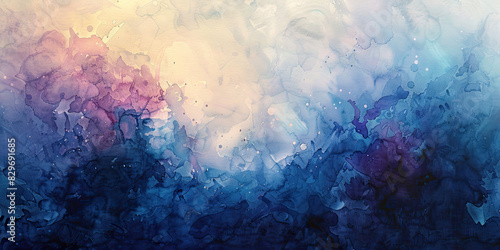 Watercolor background  abstract water colors misty moody paint splash minimal backgrounds  textured backdrop illustration  generated ai