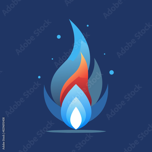 illustration of a fire