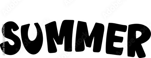 Summer english word lettering design
