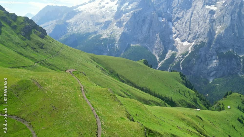 Civetta mountain from the Viel del Pan path in the Padon mountain group Civetta mountain from the Viel del Pan path in the Padon mountain group