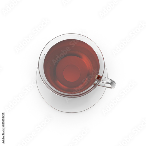 Cup of hot coffee 3d illustration, rendering, icon isolated