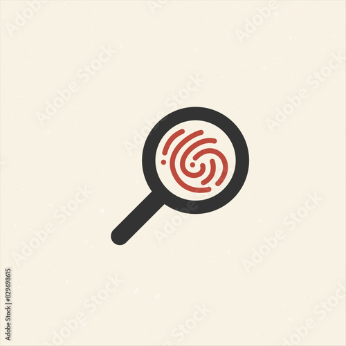fingerprint in magnifying g...