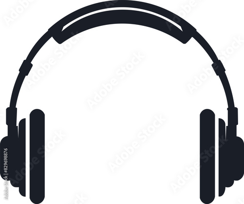 Minimalist headphones. Nerd style headphones illustration