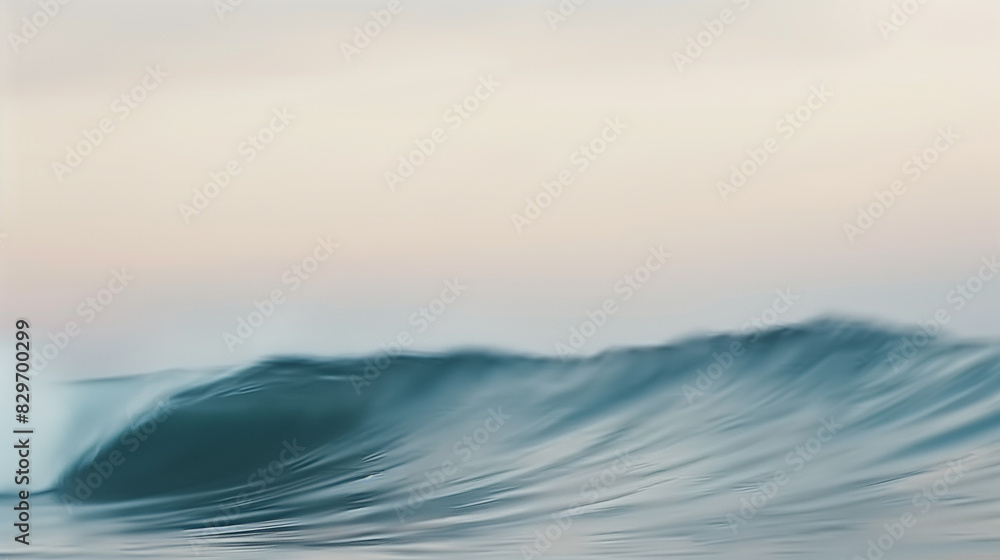 Calm Pastel Ocean Wave: Minimalistic Abstract Art for Peaceful Spaces