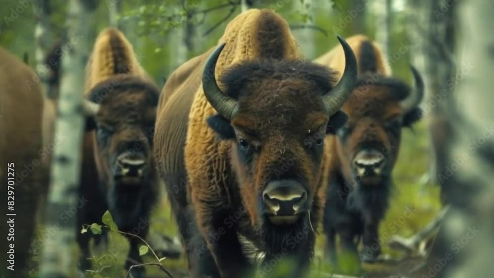 Bison in the Forest, Majestic Wildlife in its Natural Habitat
Bison in the Forest, Majestic Wildlife in its Natural Habitat