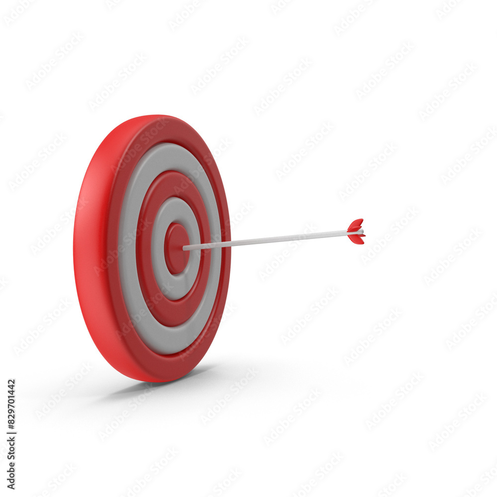 Target with arrow, standing on a tripod. Goal achieve concept. Vector illustration isolated on white background Target with arrow, standing on a tripod. Goal achieve concept. Vector illustration isolated on white background