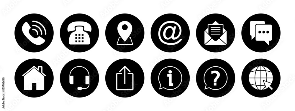 Contact us icon vector. web icon vector. business card contact information icon. Contact us icon vector. web icon vector. business card contact information icon.