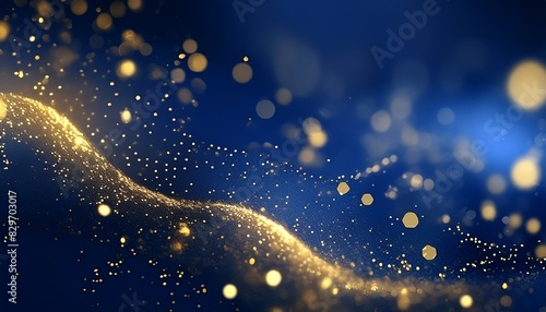 abstract background with Dark blue and gold particle texture Dark blue background with gold speckles, Night sky blue background with gold sparkle cluster, Royal blue background with gold glitter desig photo