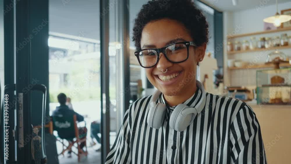 Young business woman relaxing in a nordic styled cafe and enjoying her coffee break. Young business woman relaxing in a nordic styled cafe and enjoying her coffee break.