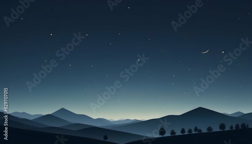 A minimalist representation of a starry night sky