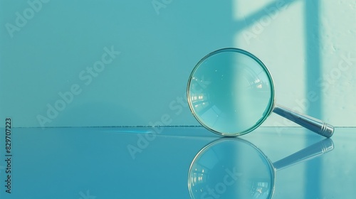 Wallpaper Mural A magnifying glass on a blue background. Torontodigital.ca