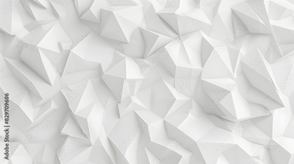 White polygon textured background. Generative AI. White polygon textured background. Generative AI.