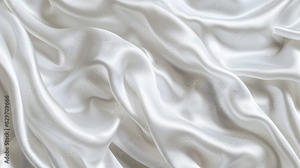 White silk fabric textured background. Generative AI. White silk fabric textured background. Generative AI.