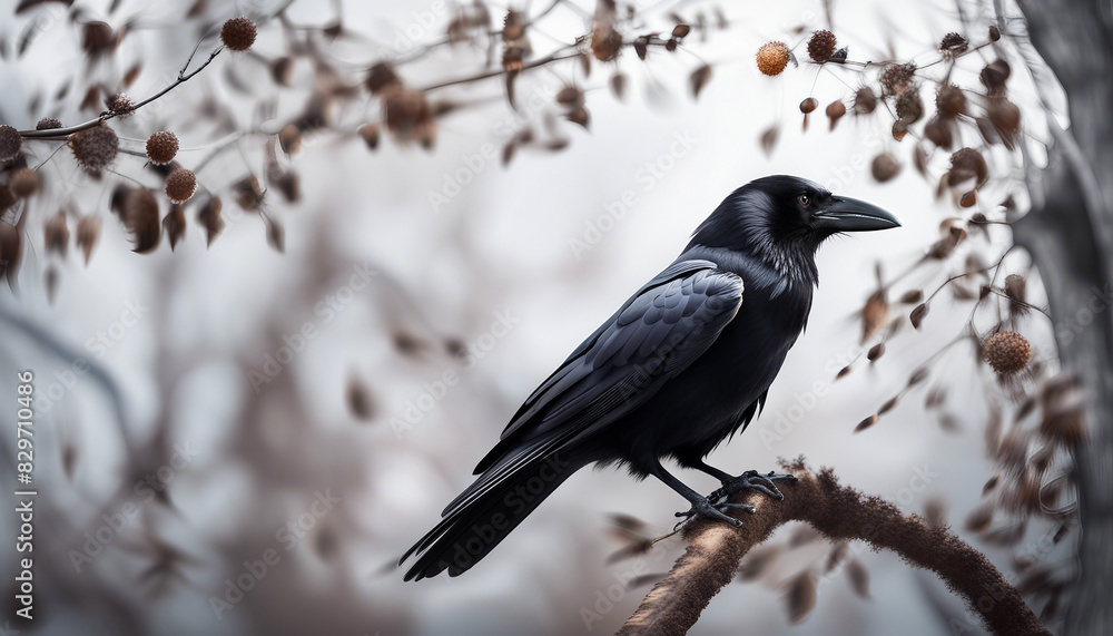 crow on the branch , isolated white background
crow on the branch , isolated white background