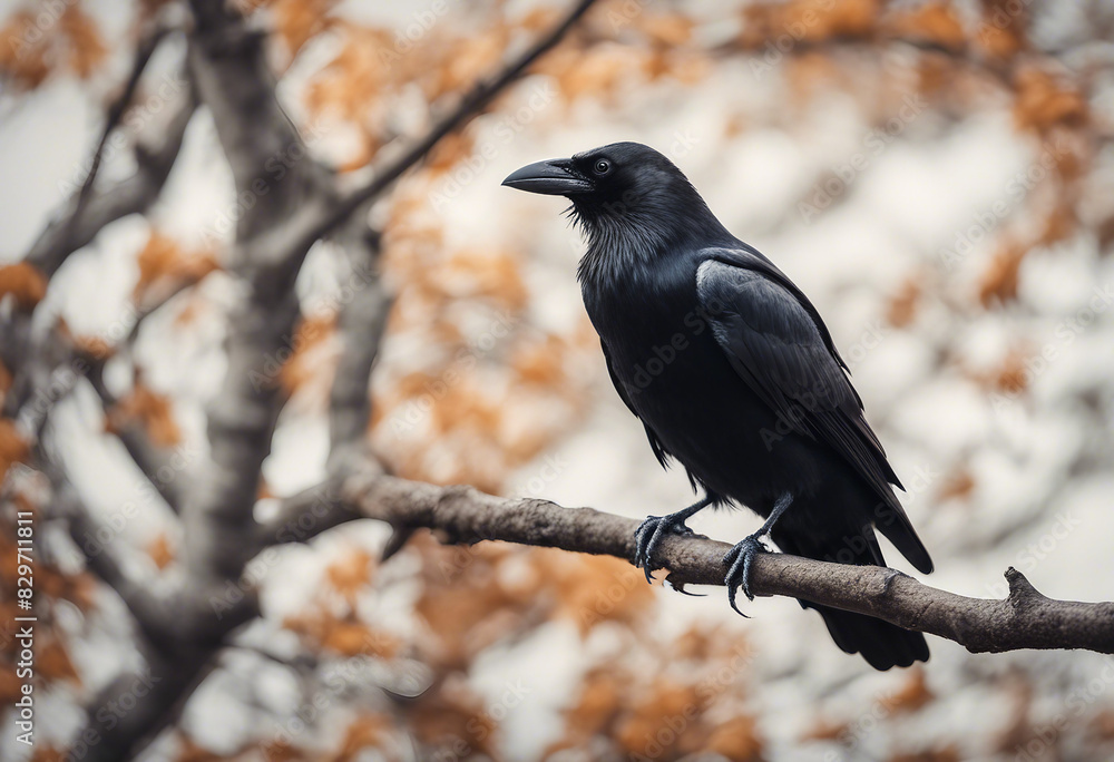 crow on the branch , isolated white background
crow on the branch , isolated white background