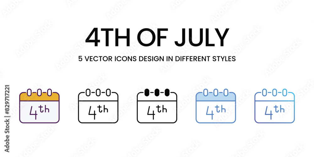 4th Of July vector icons set stock illustration 4th Of July vector icons set stock illustration
