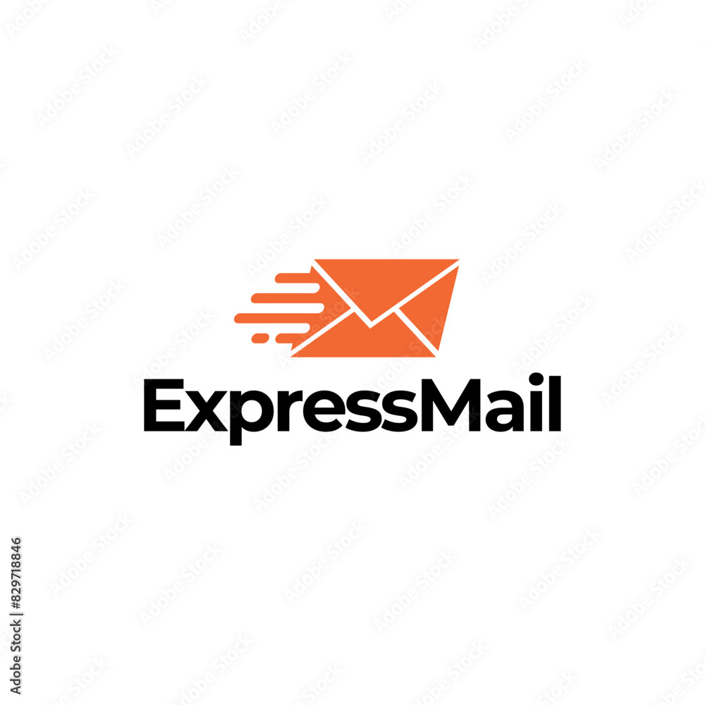 Fototapeta premium Fast mail Logo Design Template. Vector Illustration.
