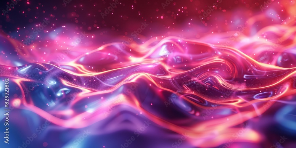 Computer generated wave in shades of pink and blue Computer generated wave in shades of pink and blue