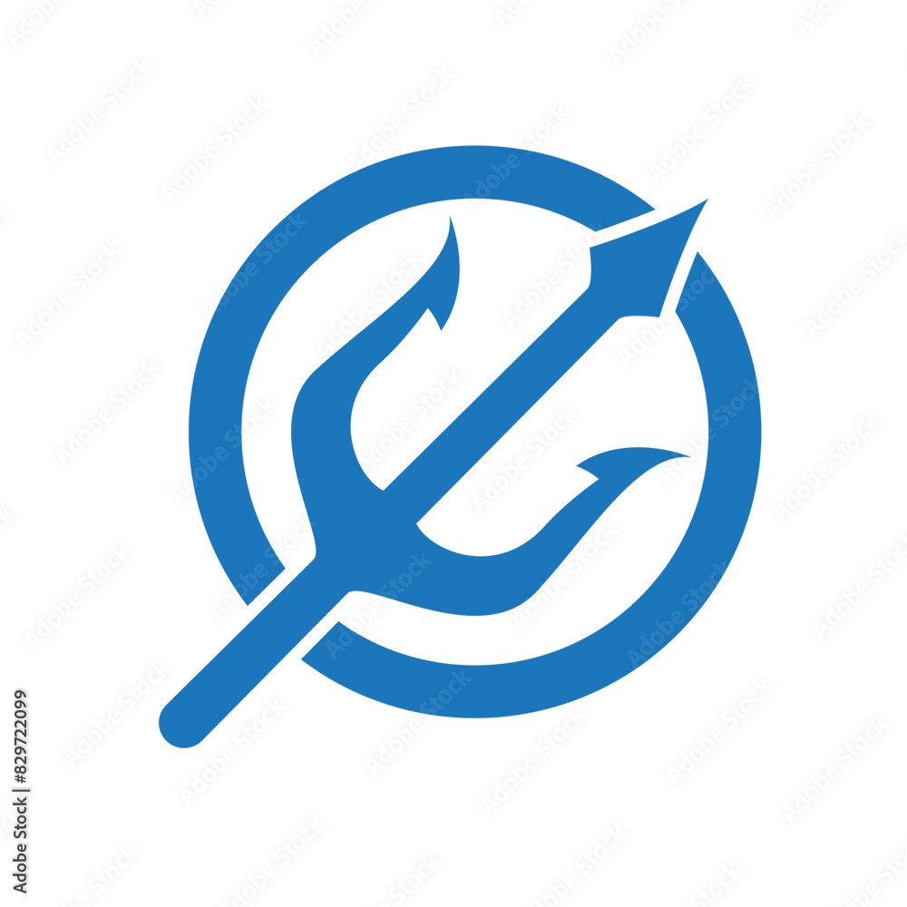 Trident logo vector design concept isolated on white background Trident logo vector design concept isolated on white background