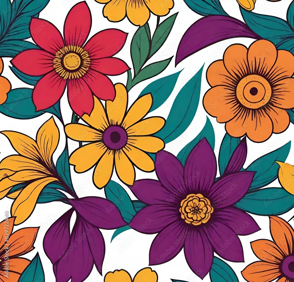 seamless floral pattern, nature, design, leaf, illustration, seamless, art, decoration, spring, flowers, summer, plant, blossom seamless floral pattern, nature, design, leaf, illustration, seamless, art, decoration, spring, flowers, summer, plant, blossom