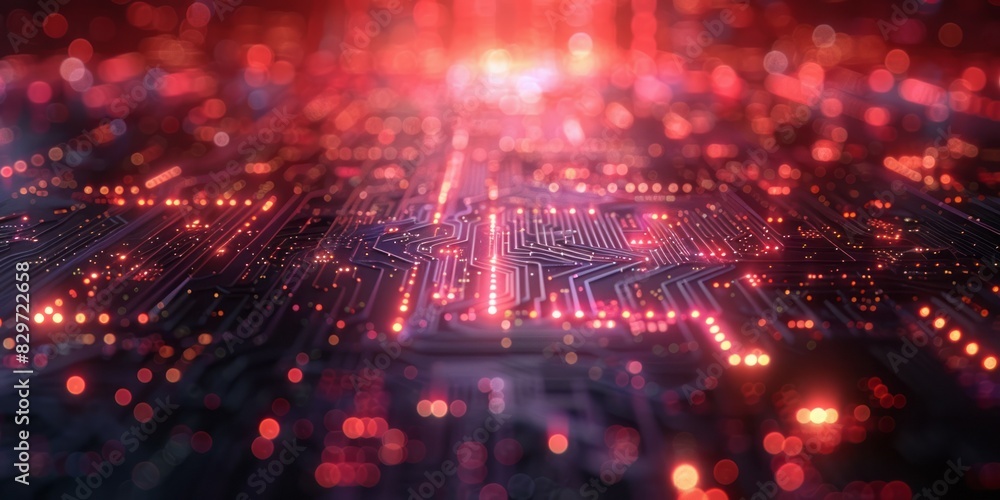 Detailed close up of a computer circuit board showing intricate components and pathways Detailed close up of a computer circuit board showing intricate components and pathways